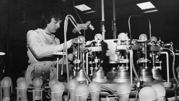 A light bulb being made at Aquarest Electrical Ltd of Swindon UK in 1964 We39ve come a long way indeed