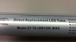 Electricalmarketing 1395 Link Direct Replacement Led Tube Lamp Model Zy T8 18w1200 Bixx