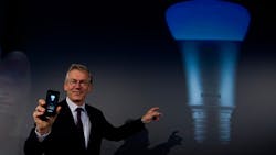 Royal Philips CEO Frans van Houten introducing the Hue smartphonecontrollable lighting system in 2012 Royal Philips CEO Frans van Houten introducing the Hue smartphonecontrollable lighting system in 2012