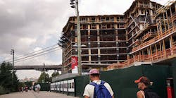 A new building development under construction seen in Brooklyn Bridge Park on August 19, 2014 in the Brooklyn borough of New York City.