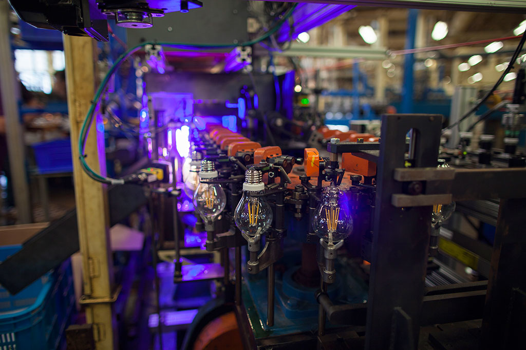 Production line at St. Marys, PA, Sylvania plant