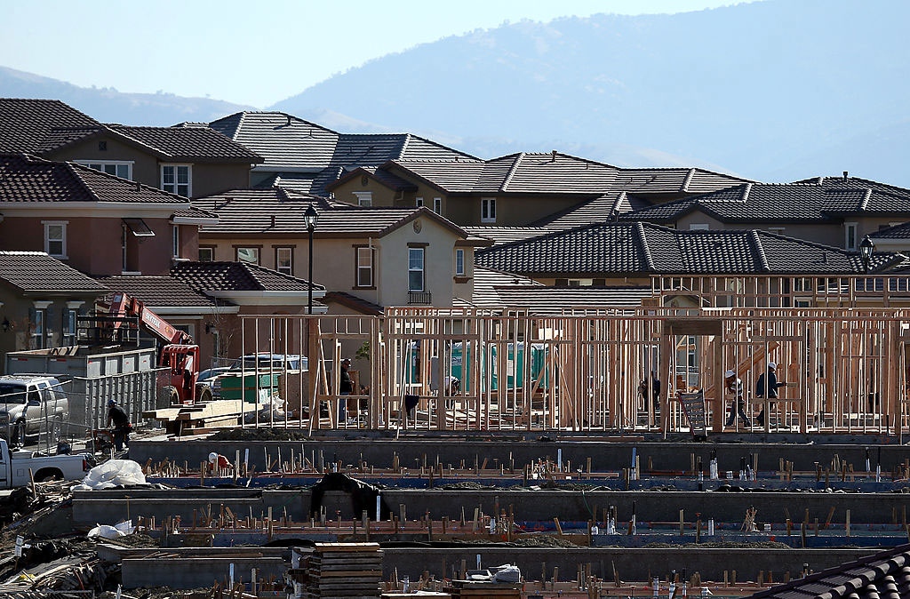 Homes under construction