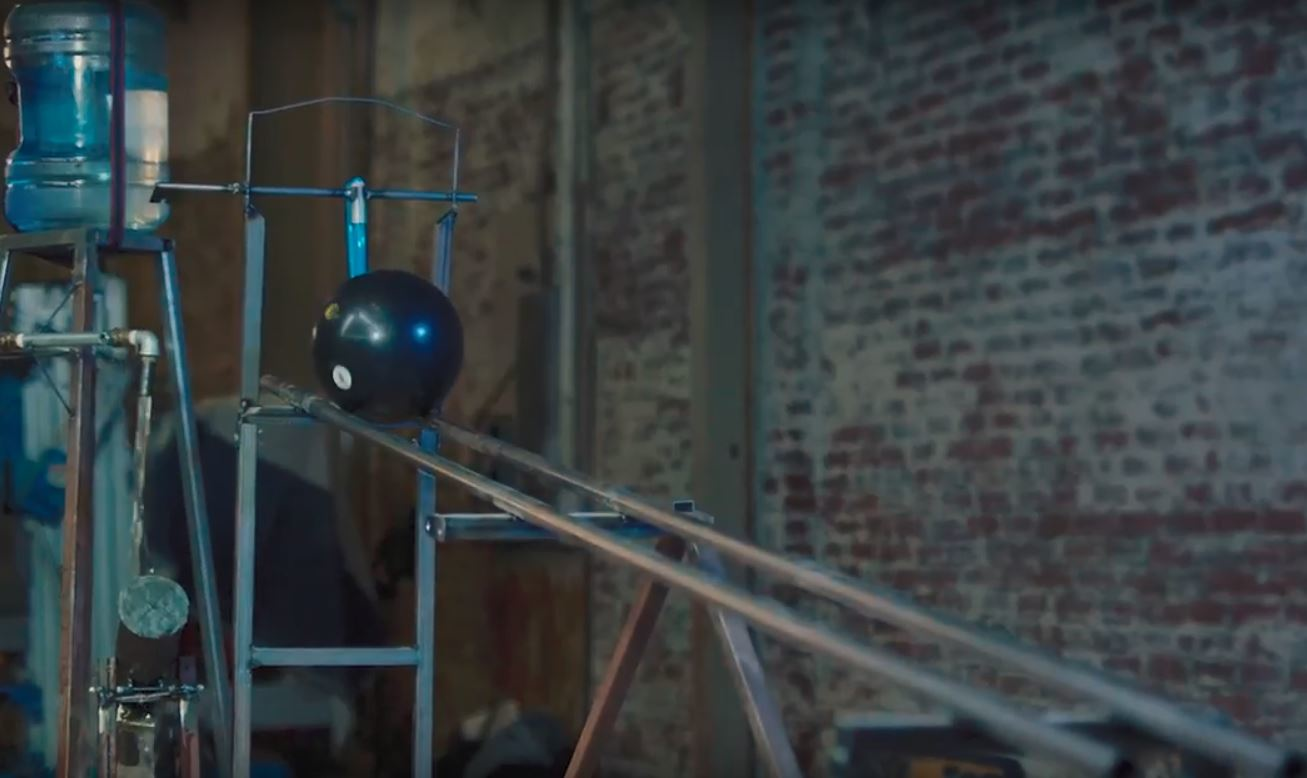 Still from Channellock Rube Goldberg video