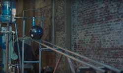 Still from Channellock Rube Goldberg video Still from Channellock Rube Goldberg video