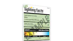 LED Lighting Facts label