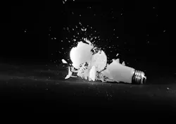 Broken lightbulb Broken lightbulb