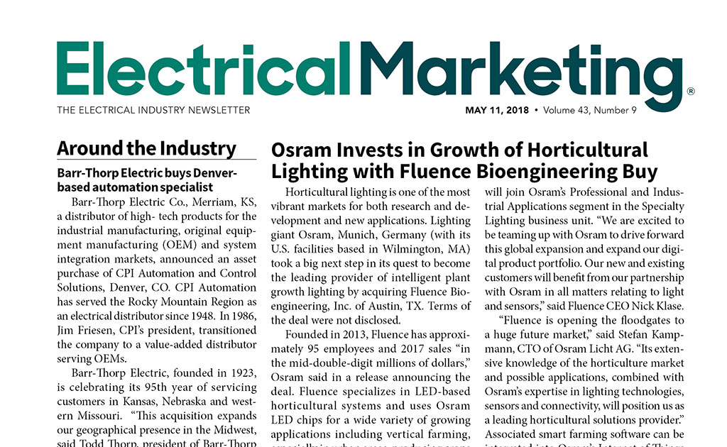 May 11, 2018 Electrical Marketing front header