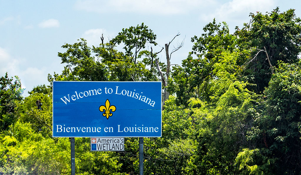 Louisiana welcome sign