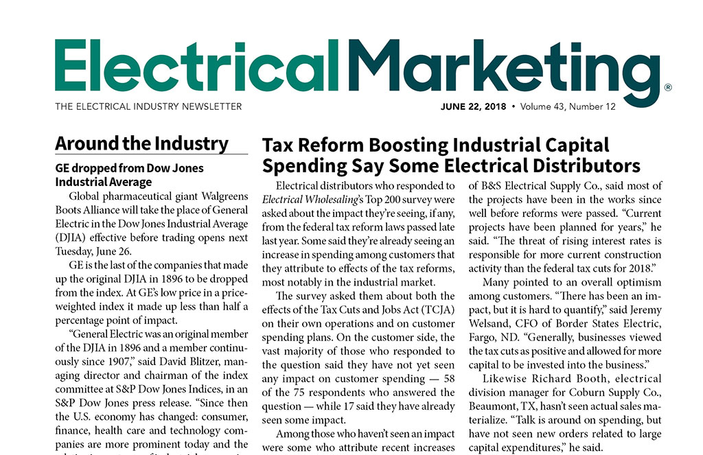 June 22, 2018 - Electrical Marketing - front