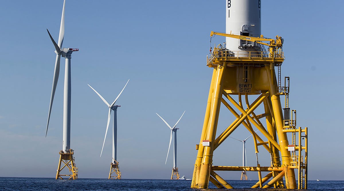 The Block Island wind farm is the first is the first off the coast of the United States.