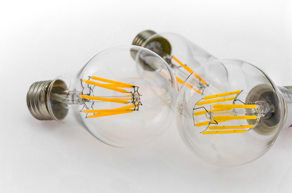 LED filament bulbs