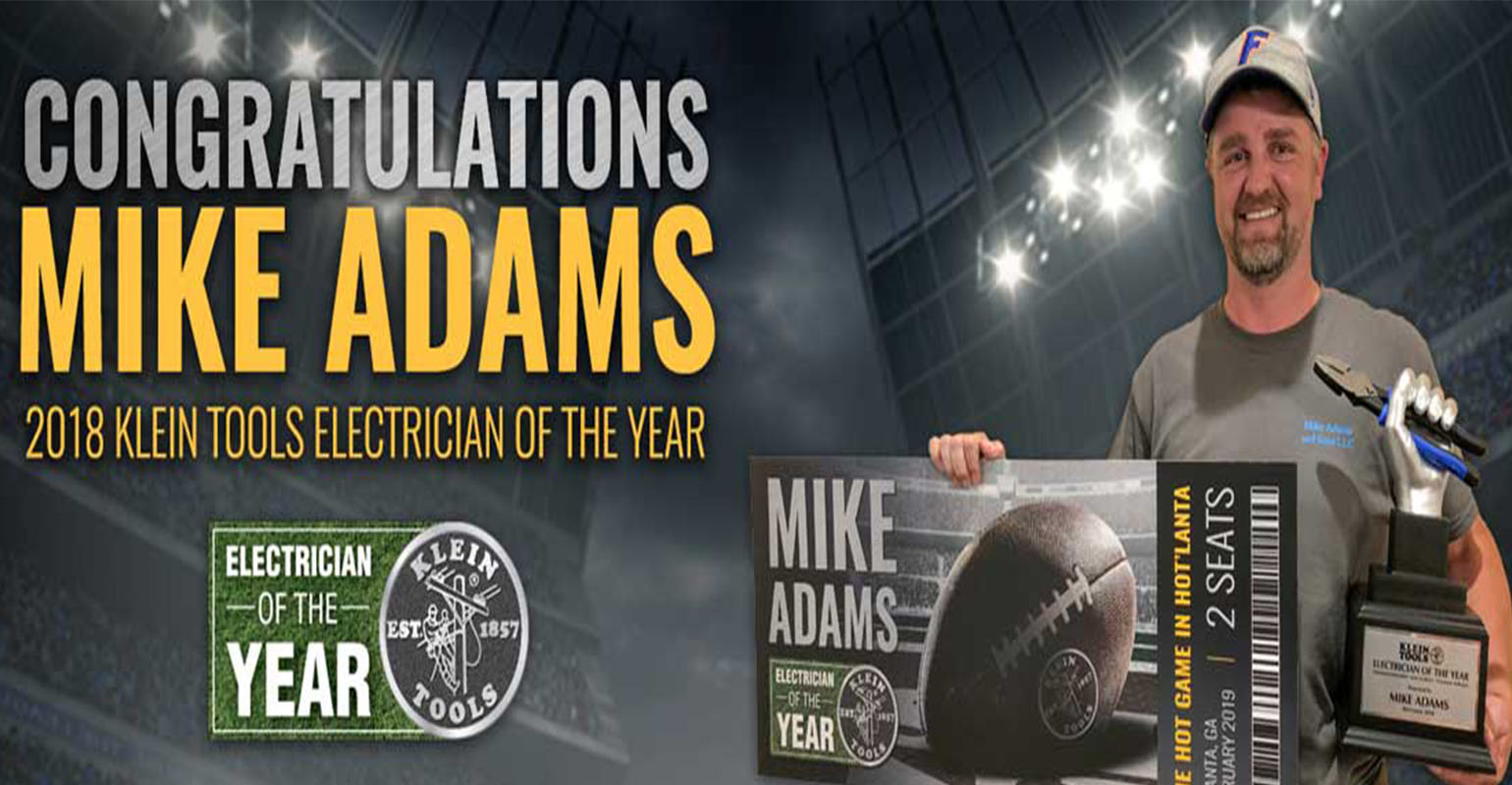 Klein Tools 2018 Electrician of the Year Mike Adams