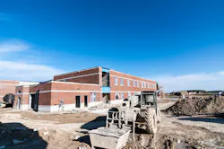 New School Building Under Construction New School Building Under Construction