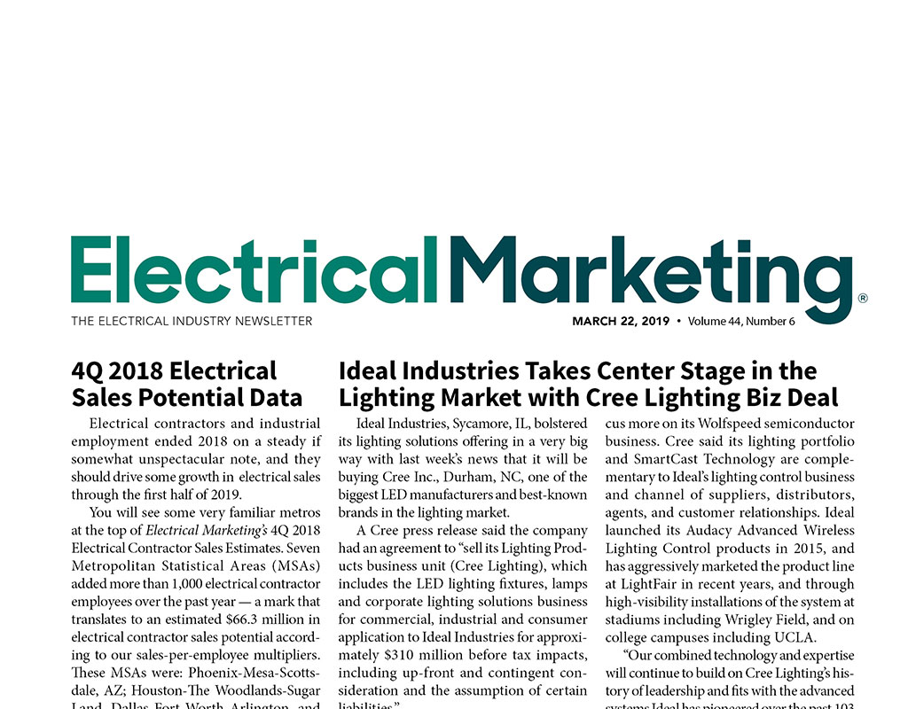 Electrical Marketing March 22 2019 front page