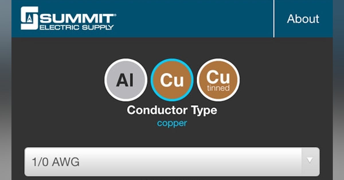 Summit Electric Launches App for Voltage Drop Calculations Electrical