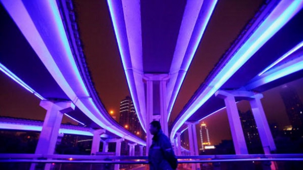 LED lighting under highways in ShanghaiPhoto by Feng LiGetty Images