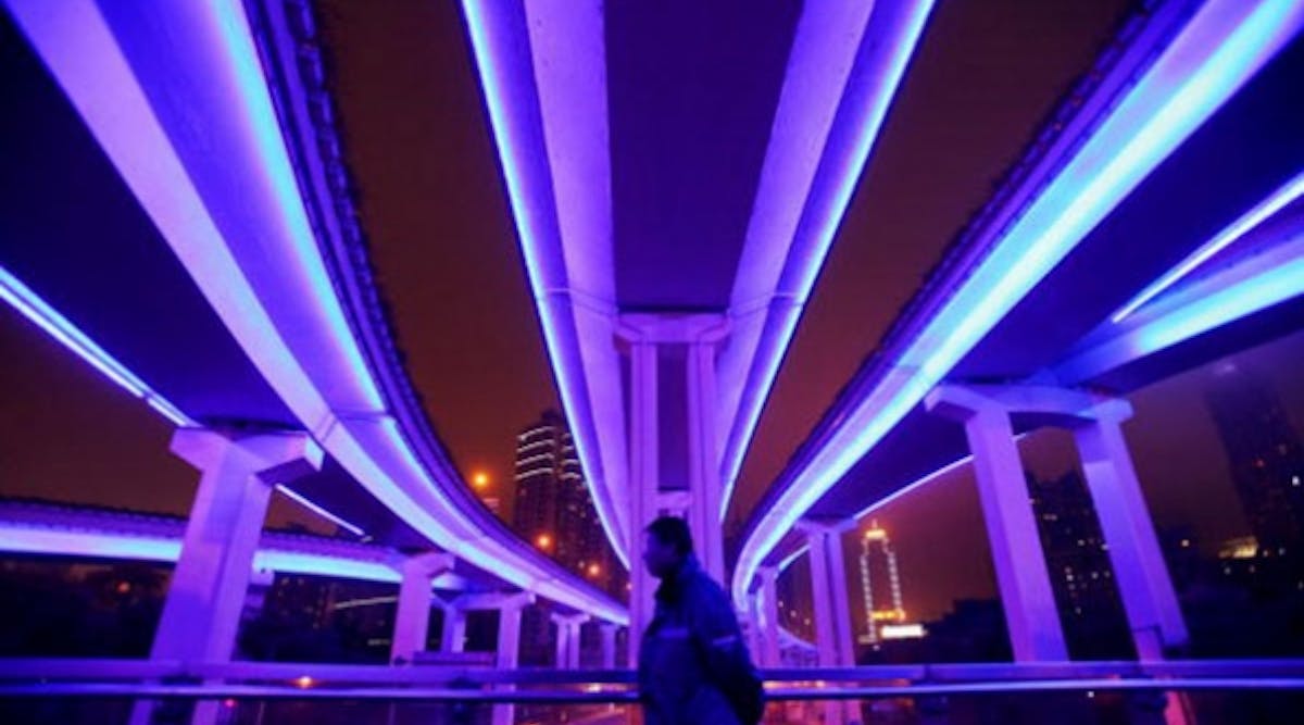 LED lighting under highways in Shanghai Photo by Feng Li/Getty Images