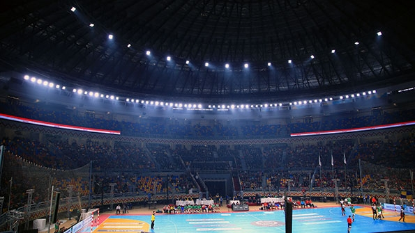 Cairo Stadium in Cairo Egypt recently commissioned a new LED lighting system from Philips Lighting Photo courtesy of Philips Lighting