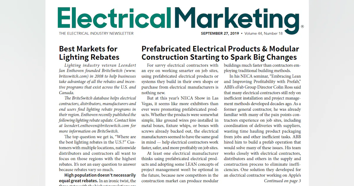 Digital Edition - September 27, 2019 | Electrical Marketing