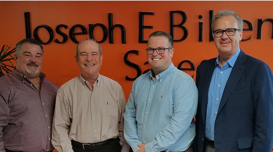 Rocky Lawrence, NICOR&rsquo;s CEO (right), with several members of the Biben sales and management team, including Gene Biben, CEO (second from left).
