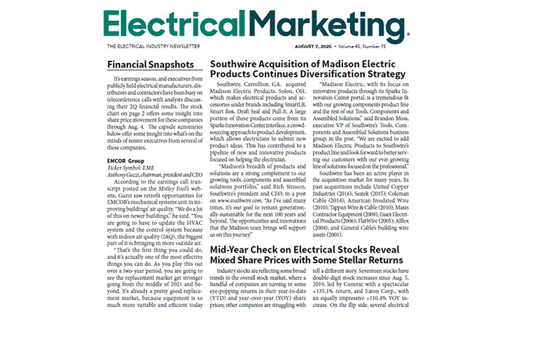 Electrical Marketing - August 7, 2020 | Electrical Marketing