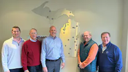 Kris Prebola, VP, Sonepar M&A; Ben Rosenthal, CFO, Standard and Madison Electric; Bill Gray, president of Standard Electric; Brett Schneider, president of Madison Electric; and Andy Waring, president, Sonepar Central Region.
