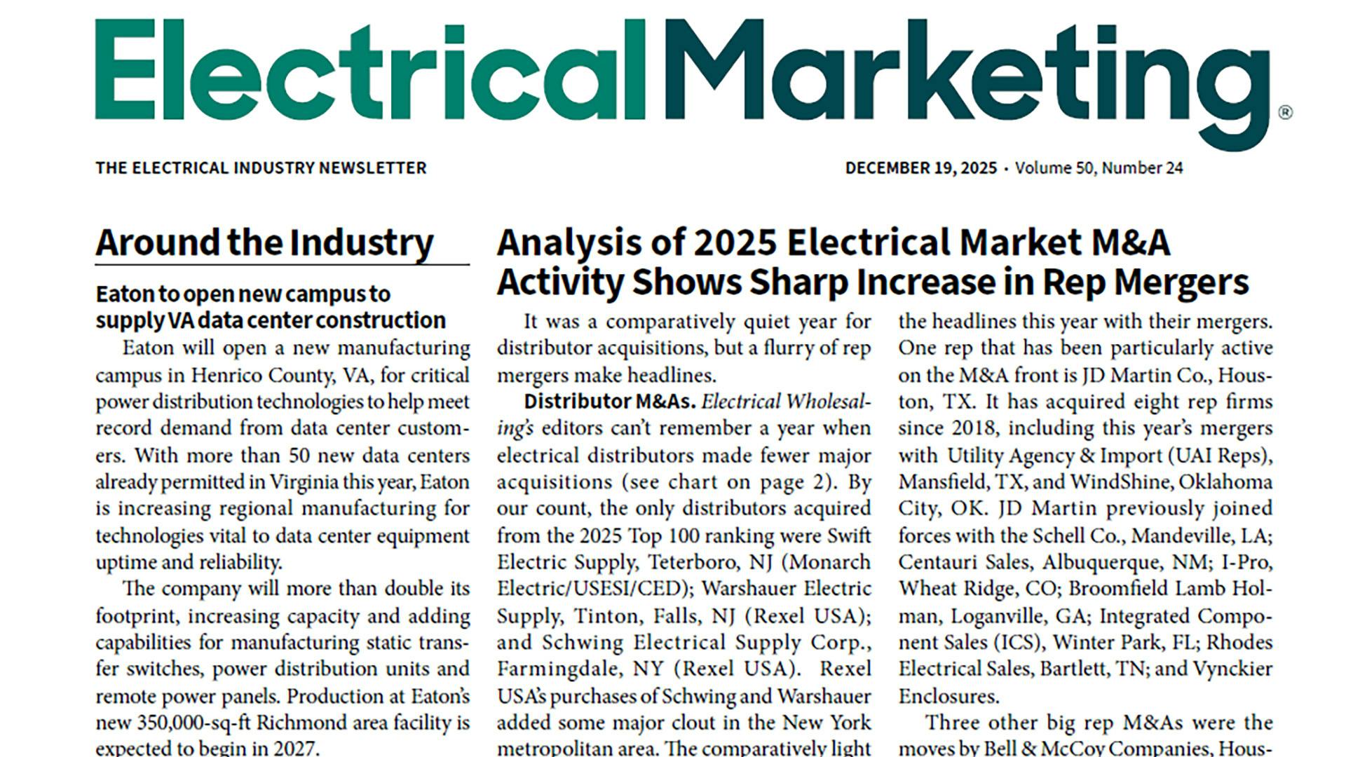 Electrical Marketing newsletter