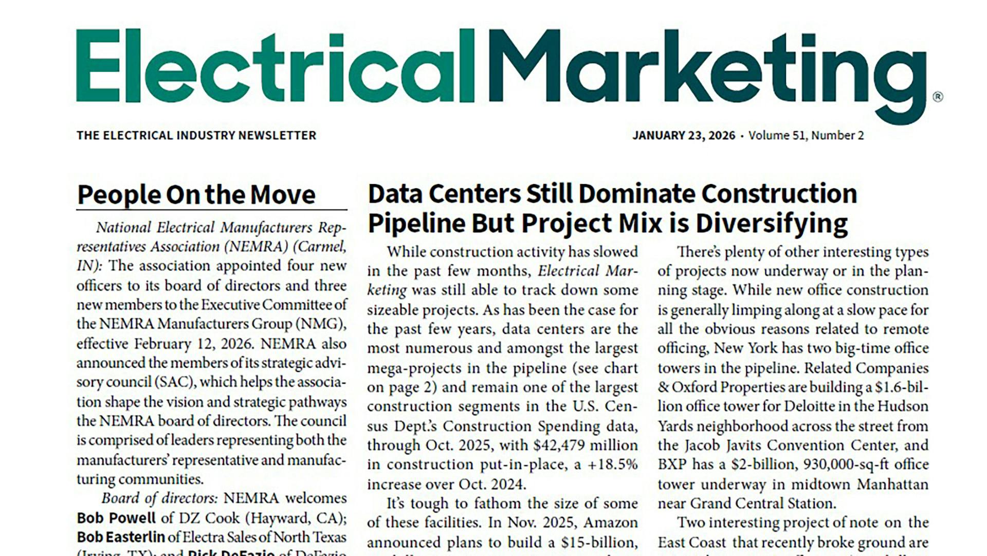 Electrical Marketing newsletter