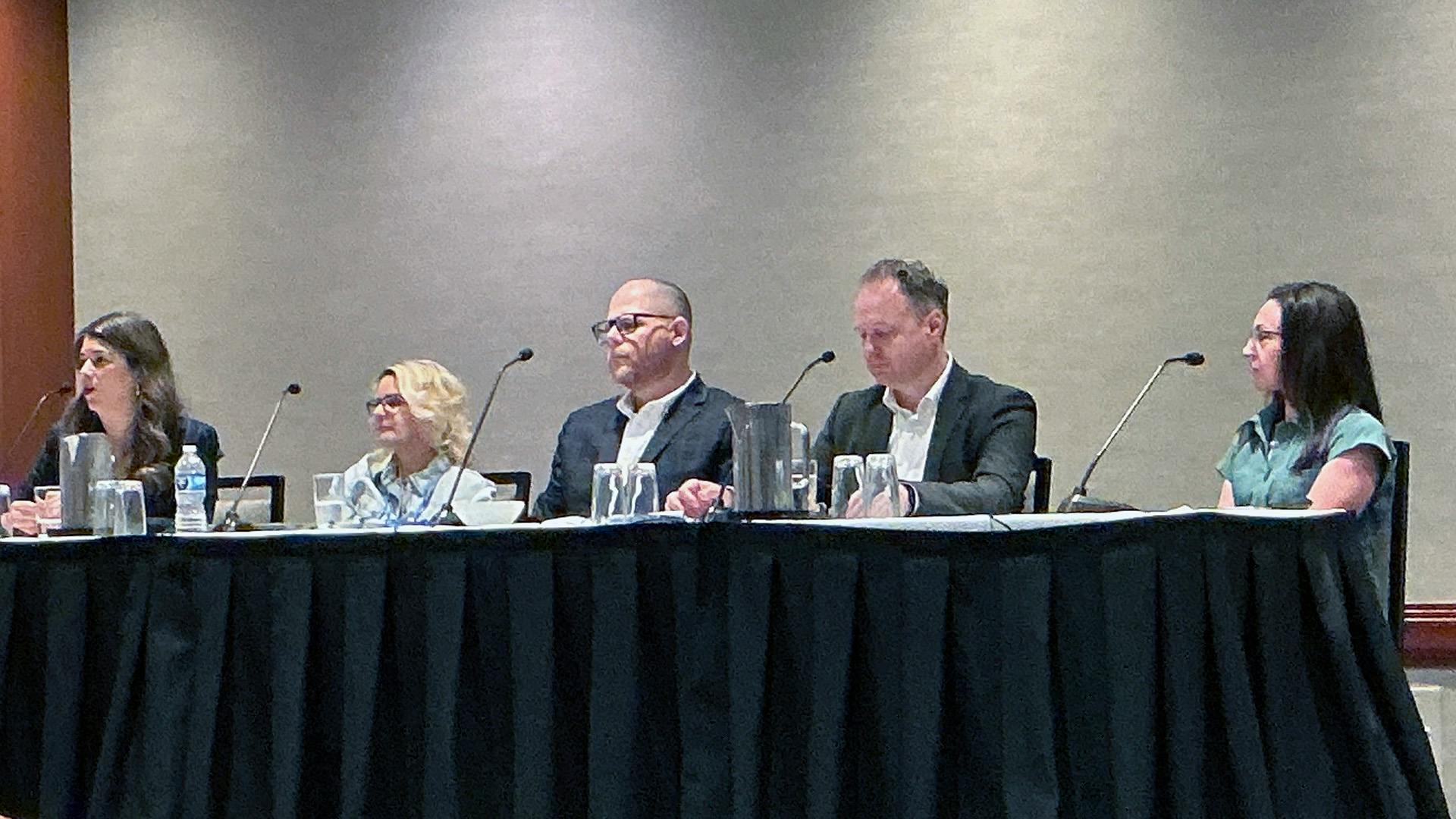 Signify&rsquo;s Beth Brenner (far right) moderated an all-star panel of lighting professionals who live lighting every day as building managers, designers, installers and vendors. From left-to-right: Migda Colon-Dieppa from Columbia University&rsquo;s Facility & Operations Department; Julie Donvan, associate director, HLB Lighting; Brian Healey, VP of Sales and Marketing for Pearly Street Systems; and Maurice Loosschilder, Sifgnify&rsquo;s global head of sustainability. For me, their discussion on sustainable lighting design and challenges with product labeling was one of the highlights of LEDucation 2026.